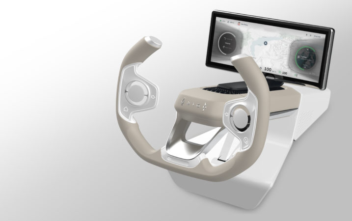 Canatu touch sensor in 3D Origo Steering Wheel